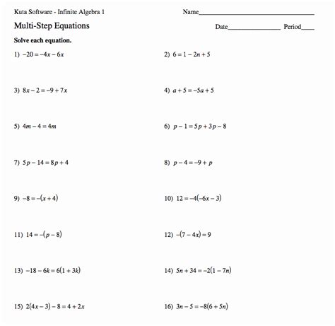 50 solving Equations Review Worksheet | Chessmuseum Template Library